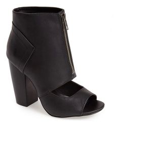 KELSI DAGGER Leather Open Toe Bootie